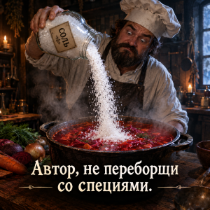 Варим суп. Ингредиенты: ритм, описания, конкретика и другие... Варим суп. Ингредиенты: ритм, описания, конкретика и другие...