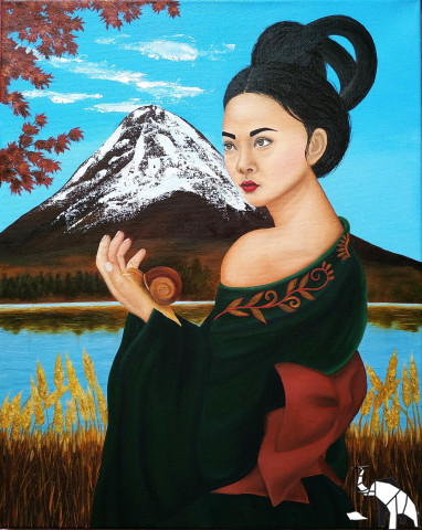 Улитка и склон Фудзи