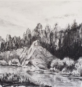 Камень Часовой, река Чусовая